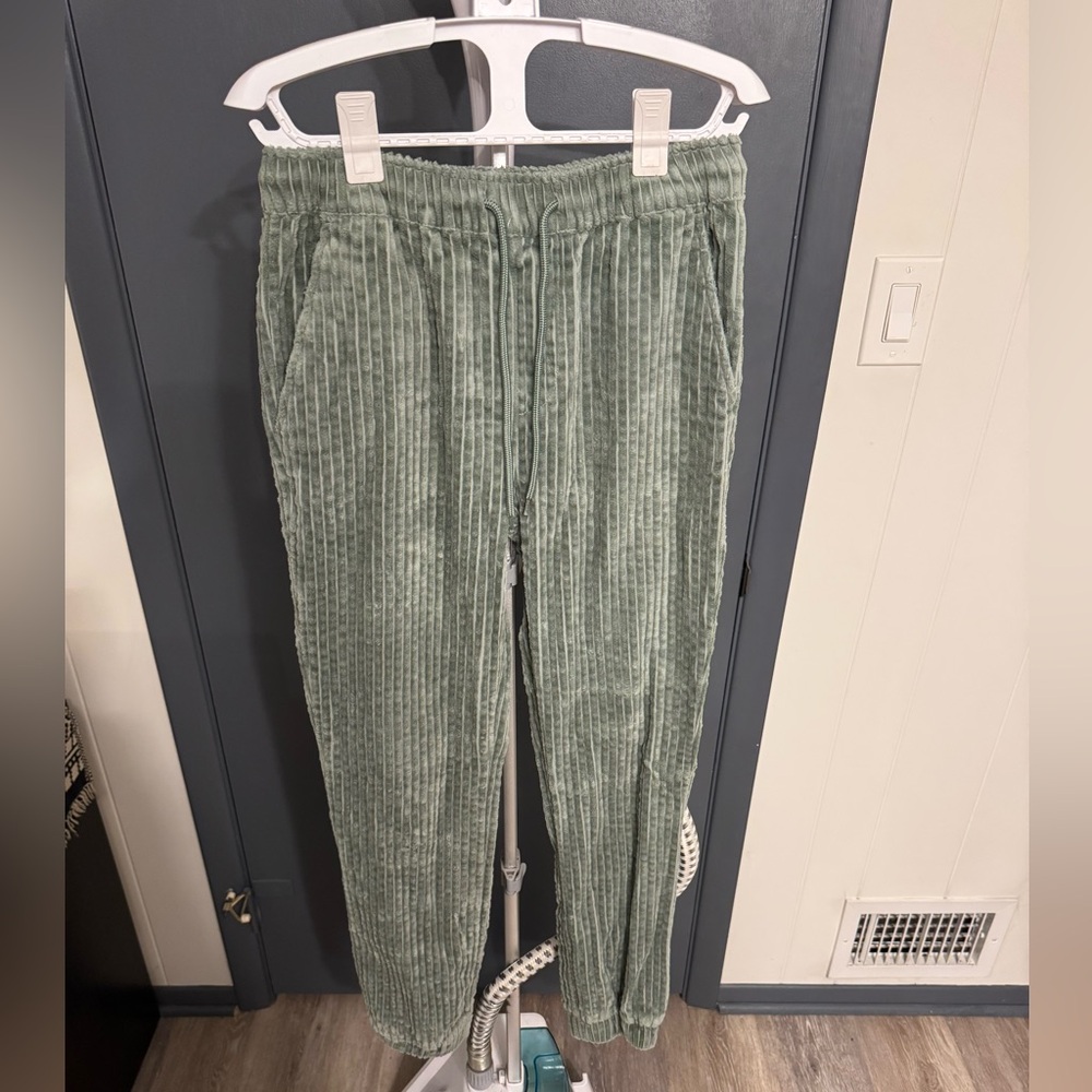 Men's ASOS Mint Green Velour Corduroy Pants